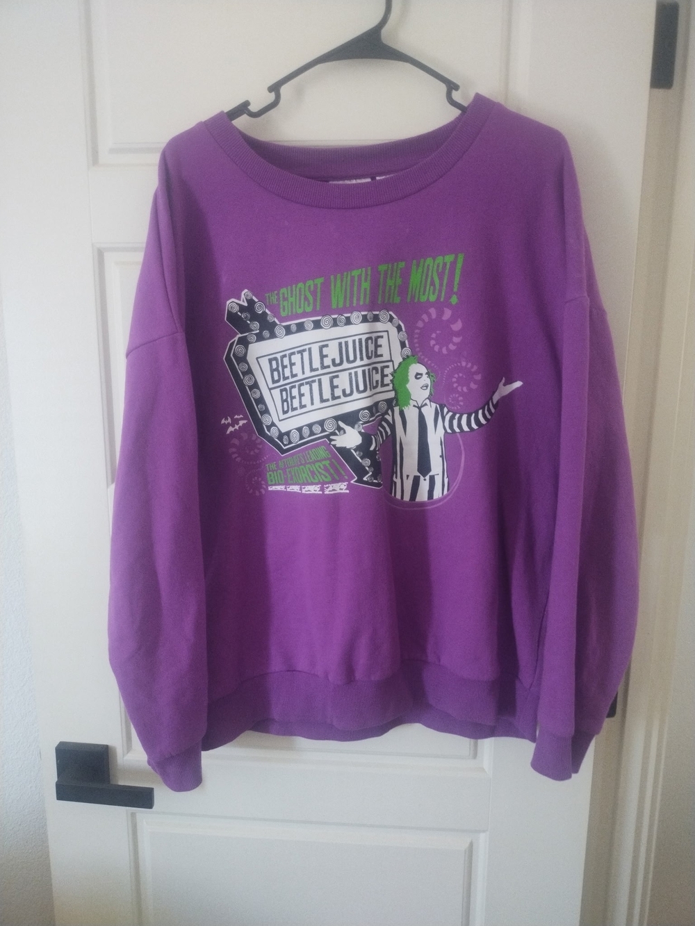 Purple Beetlejuice Graphic Crewneck Sweatshirt - Women